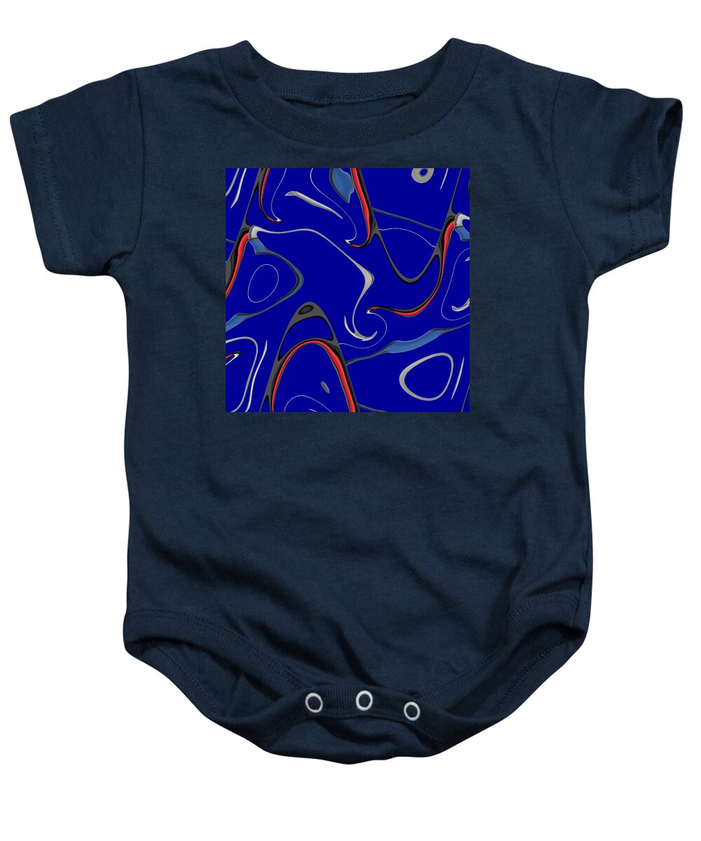 Digital Baby Onesie featuring the digital art Hammer and Screwdriver Amuck by Ronald Mills