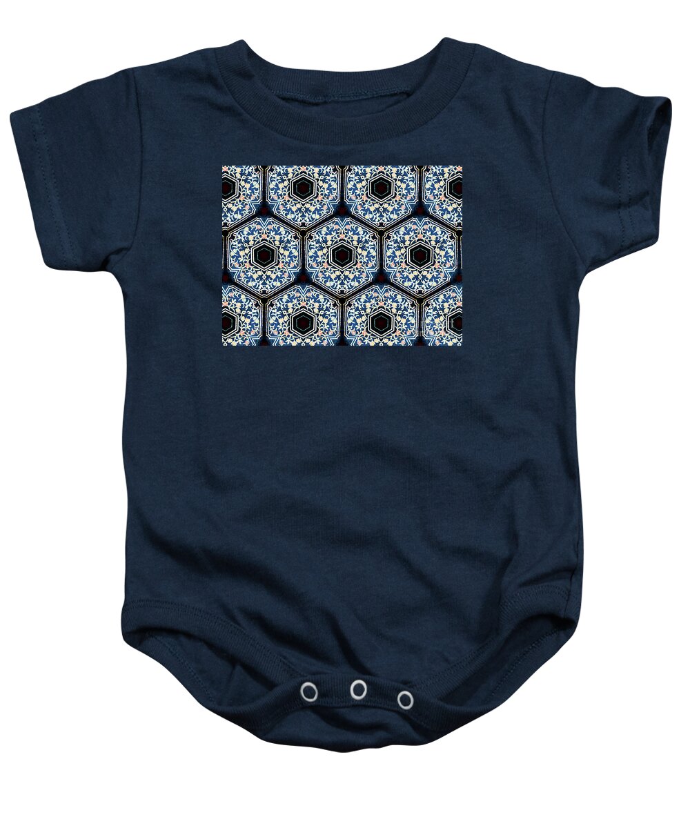 Abstract Baby Onesie featuring the photograph Hexagonal Tapestry by Karen Adams