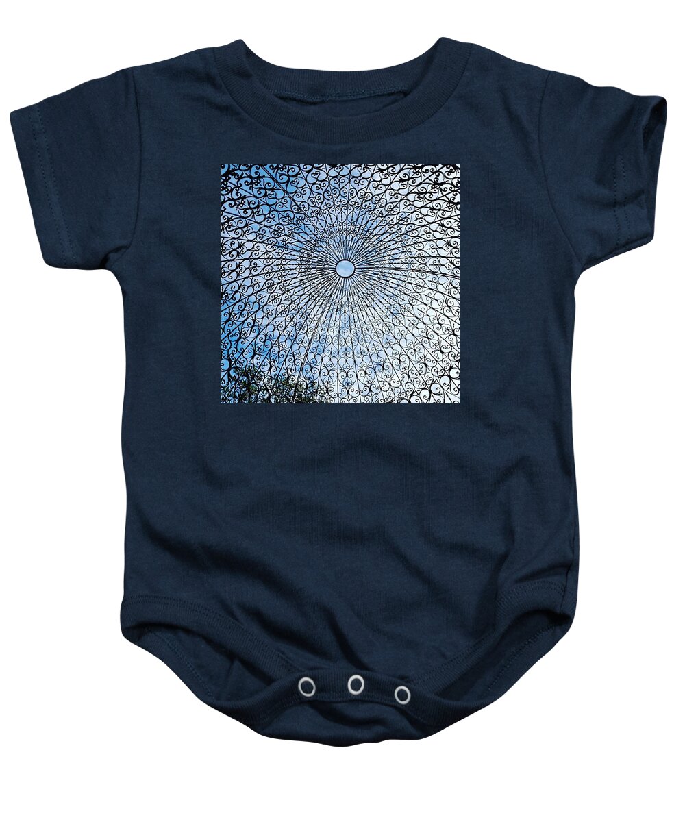 Iron Baby Onesie featuring the photograph Iron Lace Dome by Vicki Noble