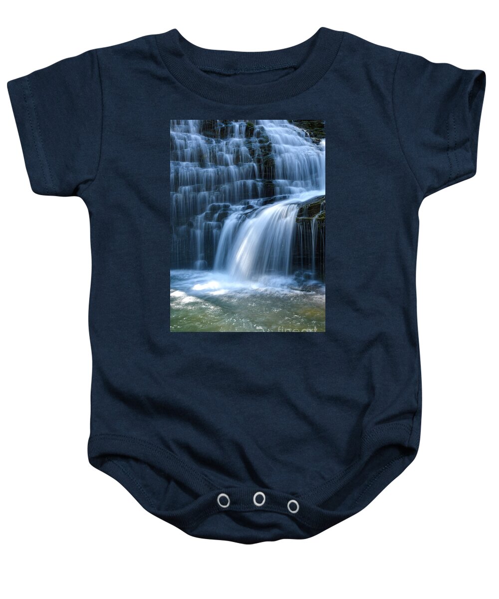 Jack Rock Falls Baby Onesie featuring the photograph Jack Rock Falls 12 by Phil Perkins