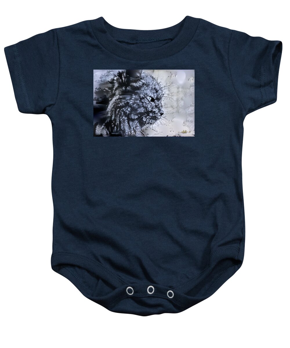 Cat Baby Onesie featuring the digital art Jazzmine my companion by Elaine Berger