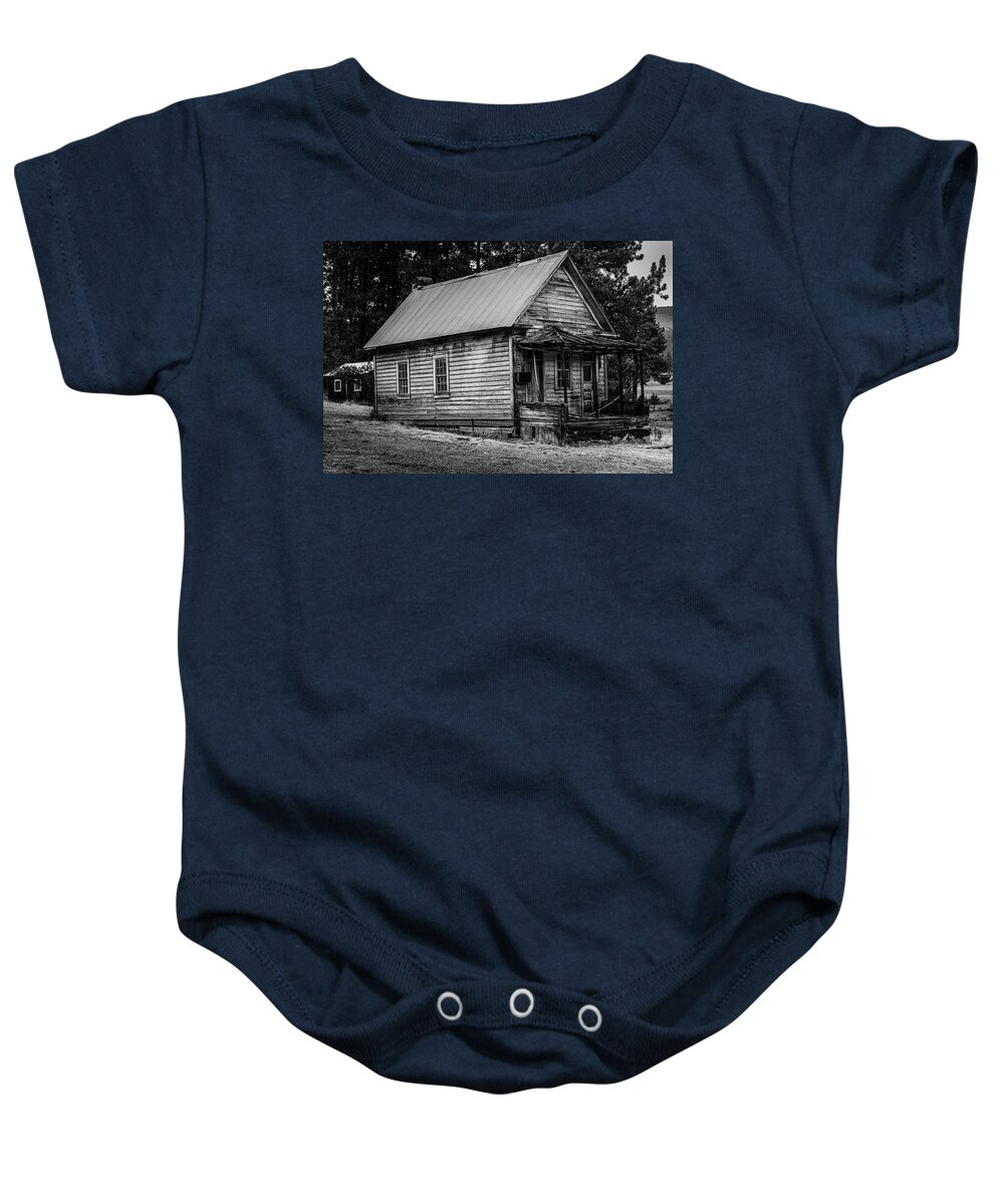 Abandoned Baby Onesie featuring the photograph Jess Valley Ranch House by Mike Lee