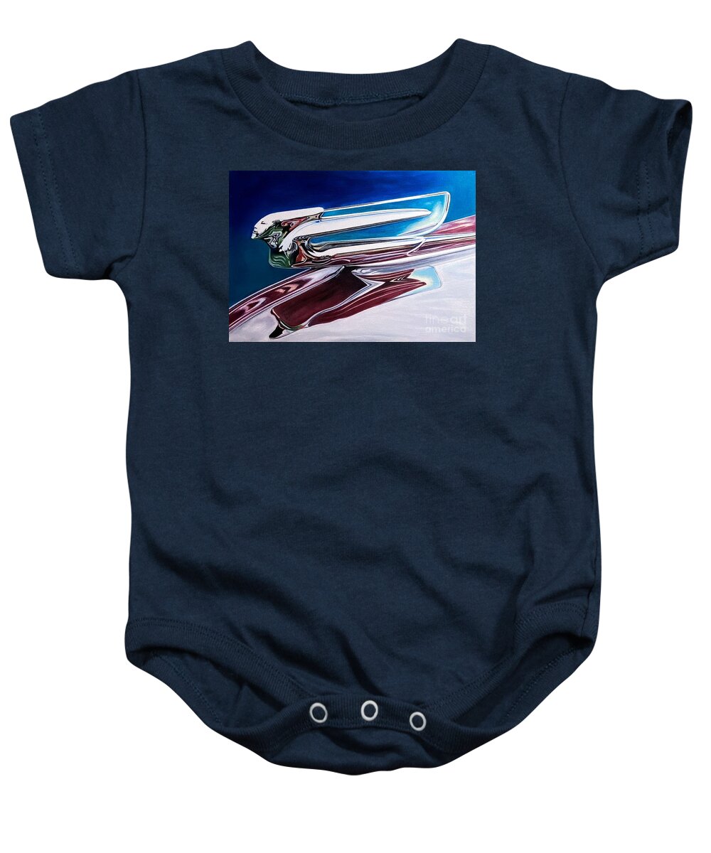 Lasalle Baby Onesie featuring the drawing Lady LaSalle by David Neace CPX