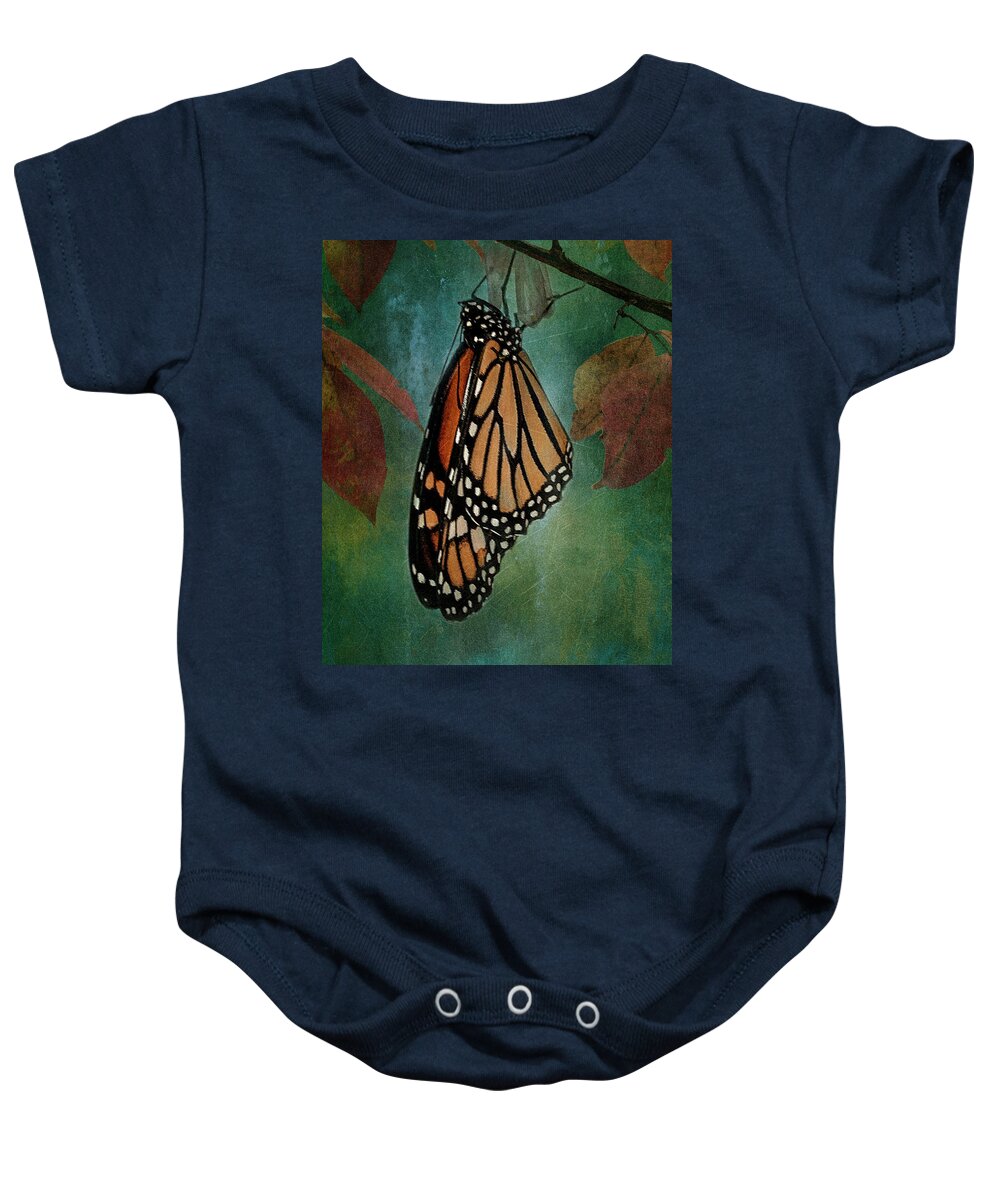 Monarch Butterfly Baby Onesie featuring the photograph Monarch Majesty by Jill Love