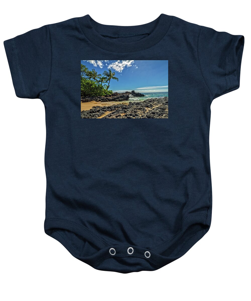 Hawaii Coves Baby Onesie featuring the photograph Paako Cove #2 by Chris Spencer