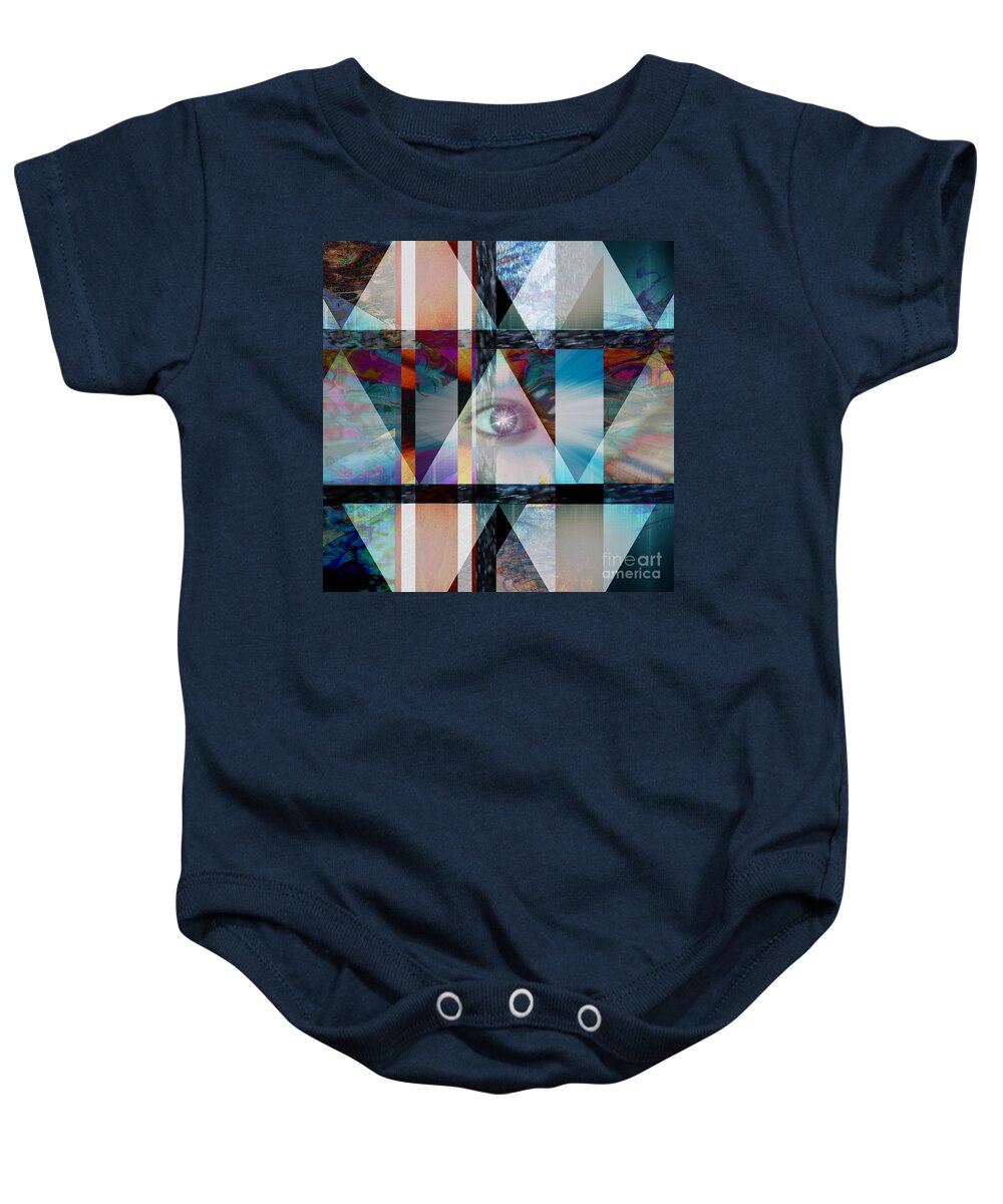 Perception Baby Onesie featuring the mixed media Perception by Diamante Lavendar