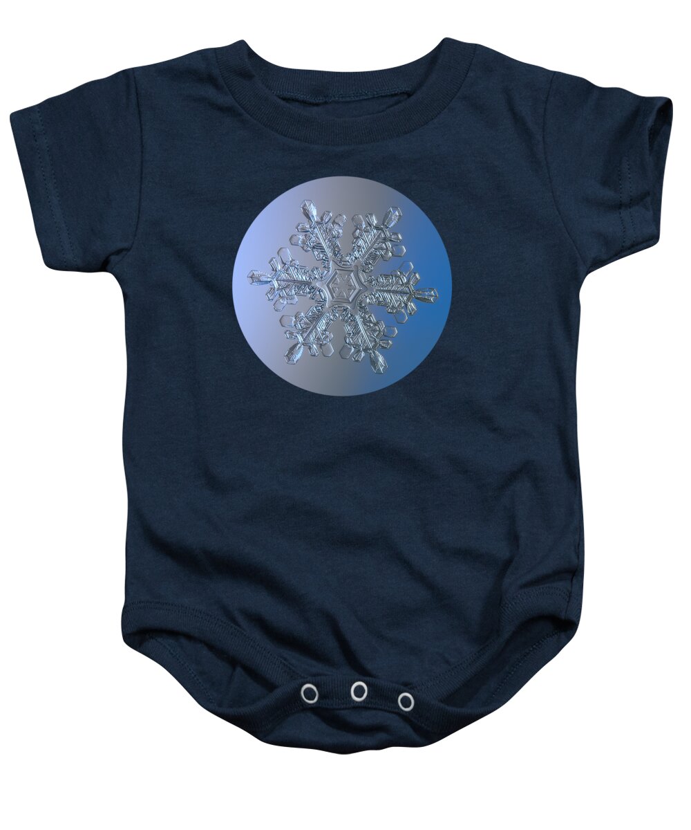 Snowflake Baby Onesie featuring the photograph Real snowflake 2021-02-17_8800-10 by Alexey Kljatov