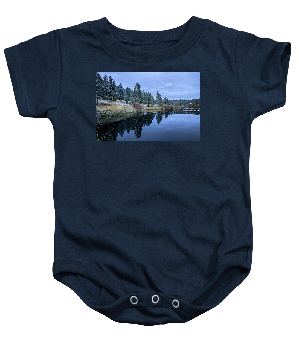 Landscape Baby Onesie featuring the photograph Reflections of the season 2 by Thomas Nay