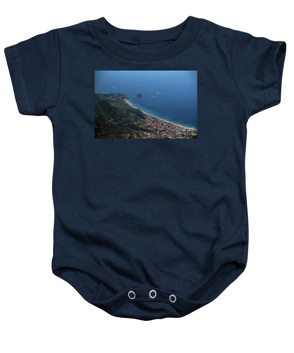 Bergeggi Baby Onesie featuring the photograph Riviera Spotorno Bergeggi Island by Riccardo Mottola