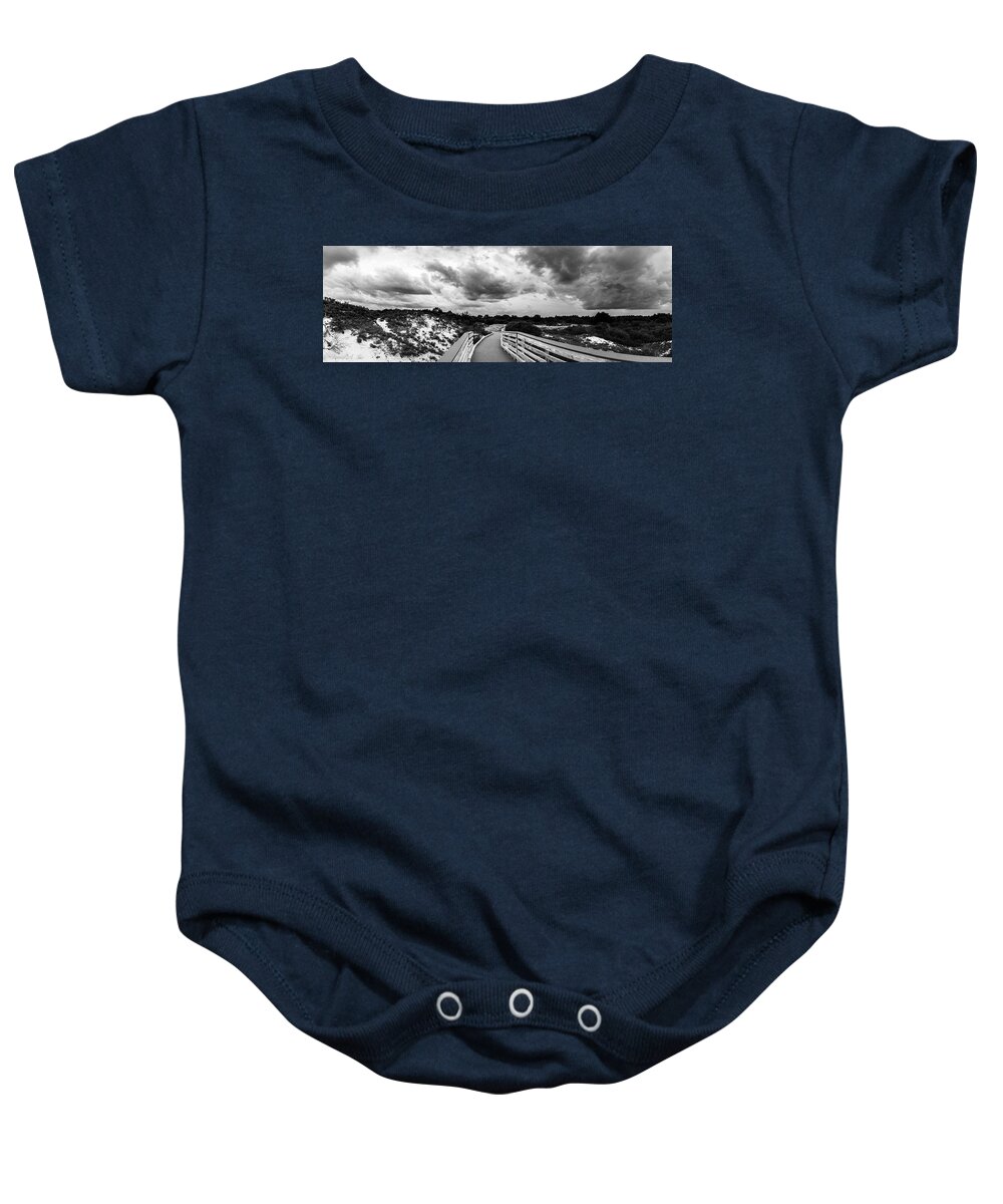 Storm Baby Onesie featuring the photograph Storm Clouds Over Plum Island by David Lee