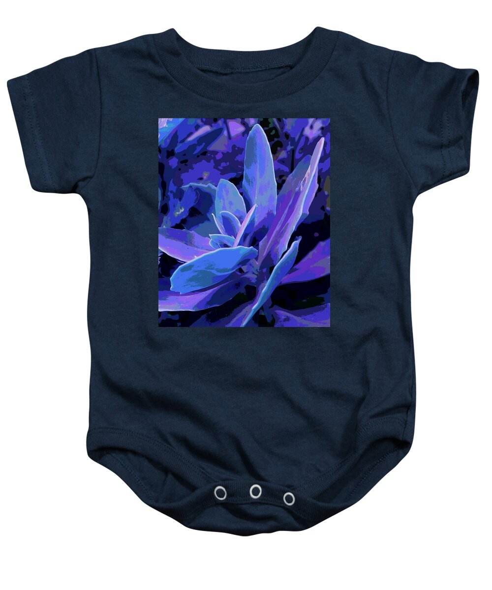 Succulent Baby Onesie featuring the photograph Succulent in Lavender by Loraine Yaffe