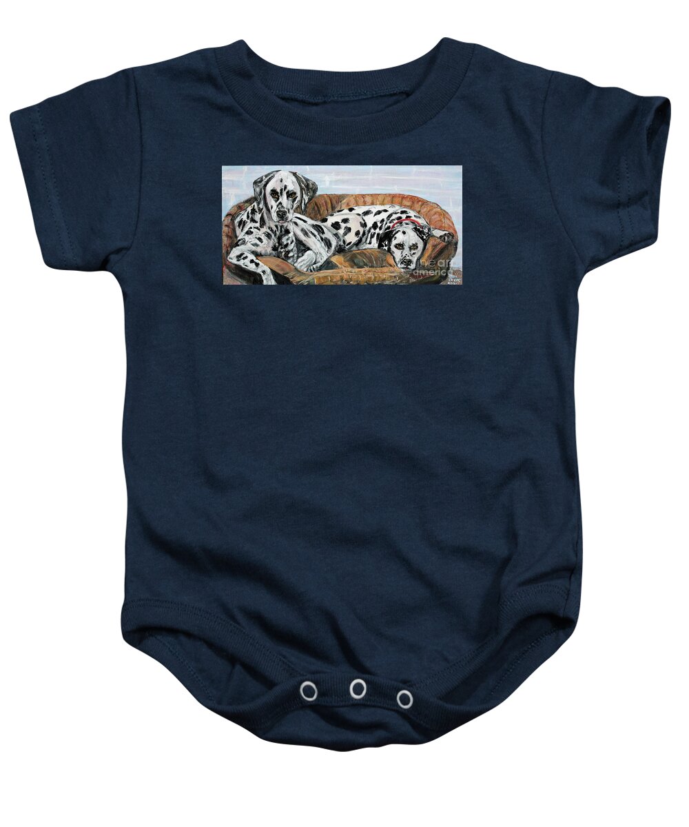 Animals Baby Onesie featuring the painting Taking a Break by Lyric Lucas