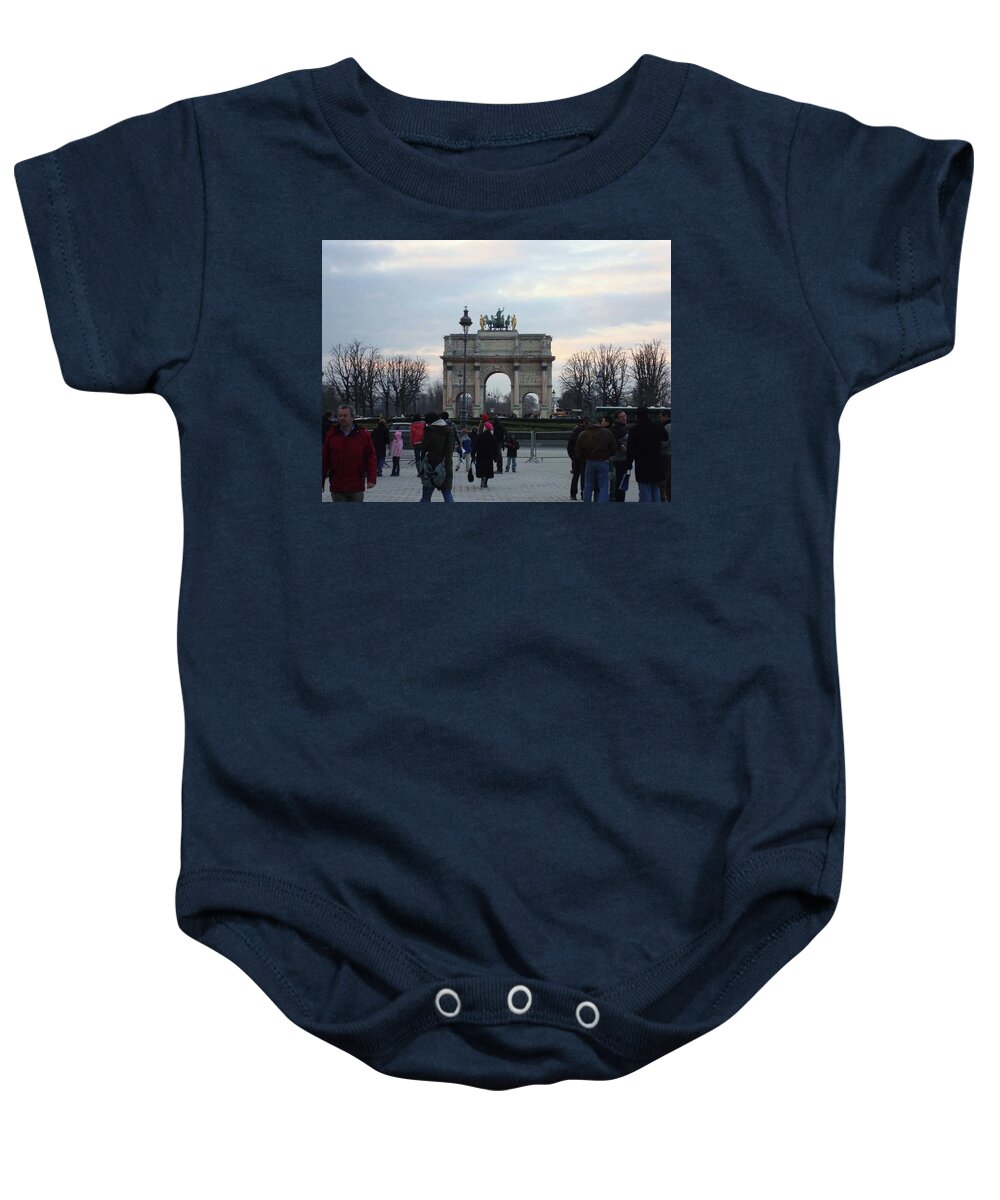 Arch Baby Onesie featuring the photograph The Arch in Paris by Roxy Rich