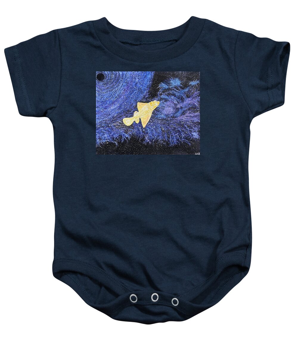 Christina Knight Baby Onesie featuring the painting The Great Escape by Christina Knight