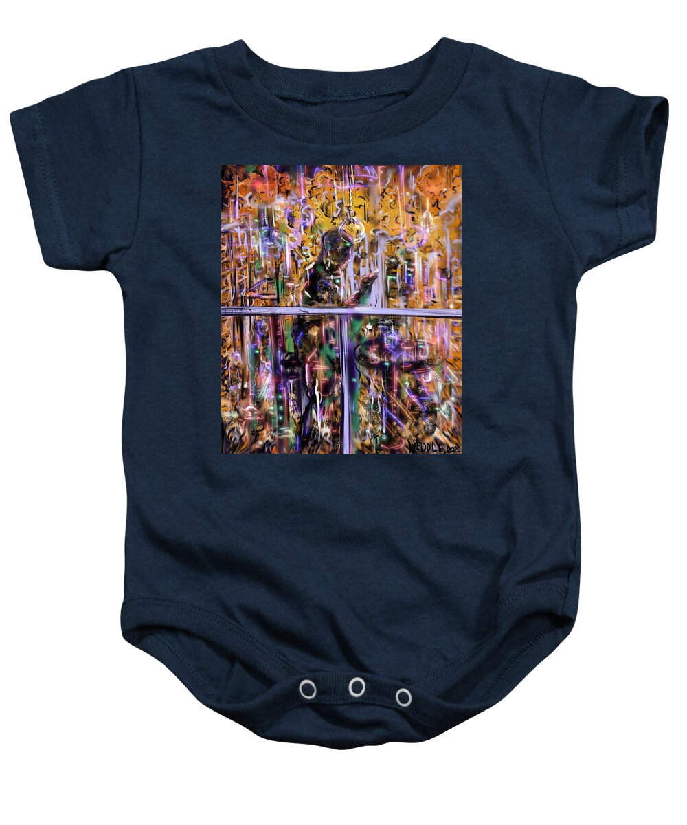 Hours Baby Onesie featuring the digital art The Hours by Angela Weddle