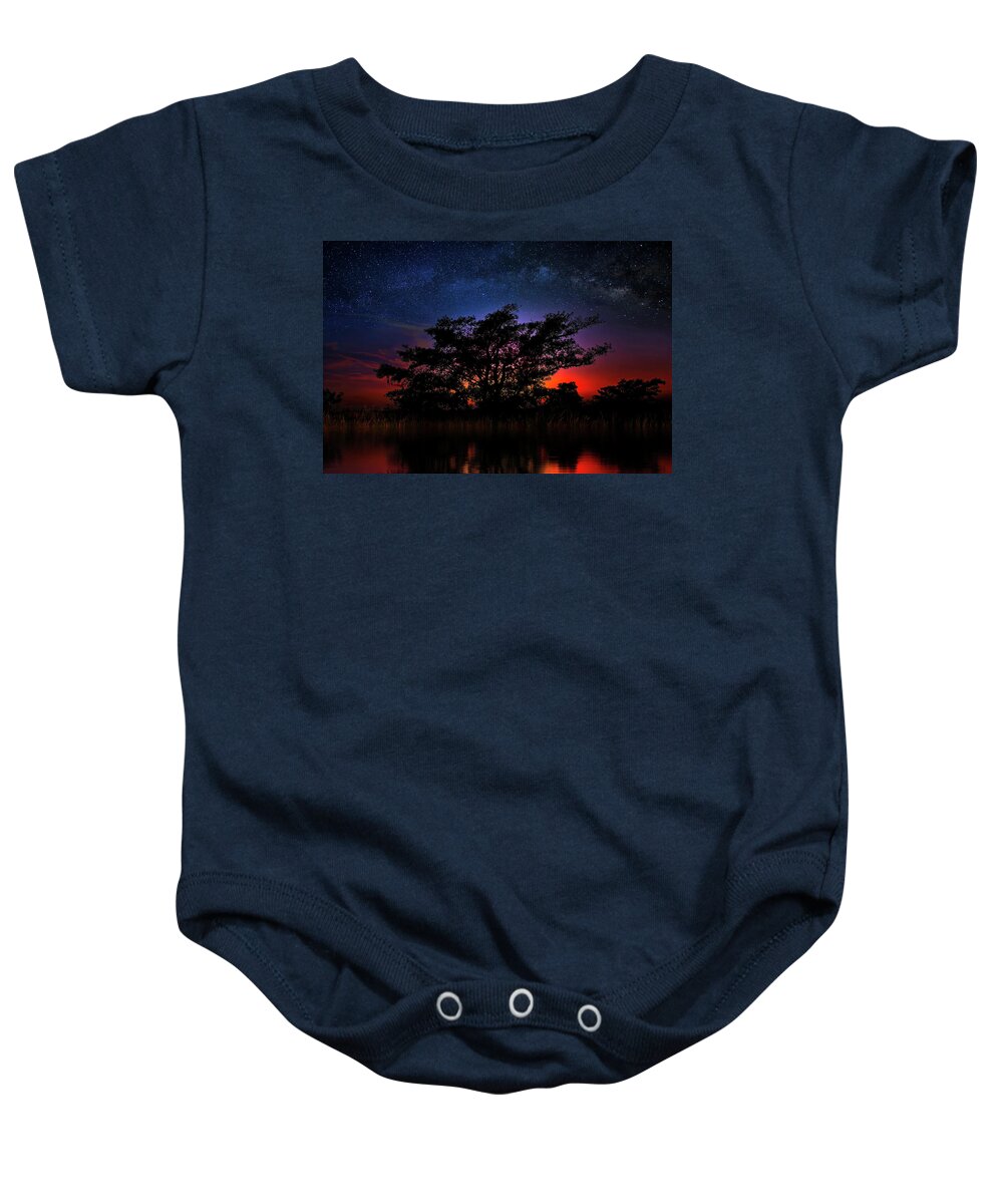 Milky Way Baby Onesie featuring the photograph The Tree of Life by Mark Andrew Thomas