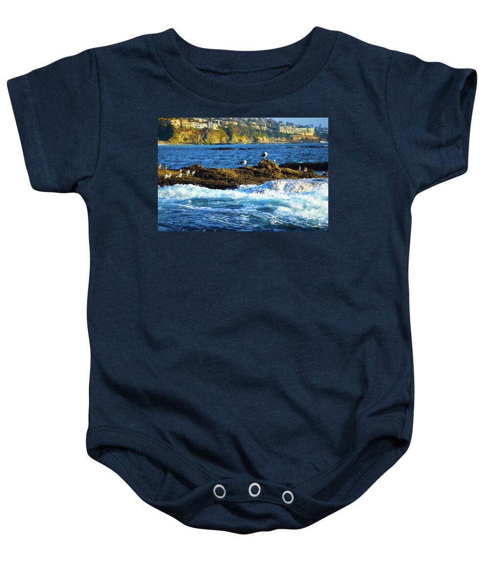 Ocean Baby Onesie featuring the photograph The Waves of Life by Marcus Jones
