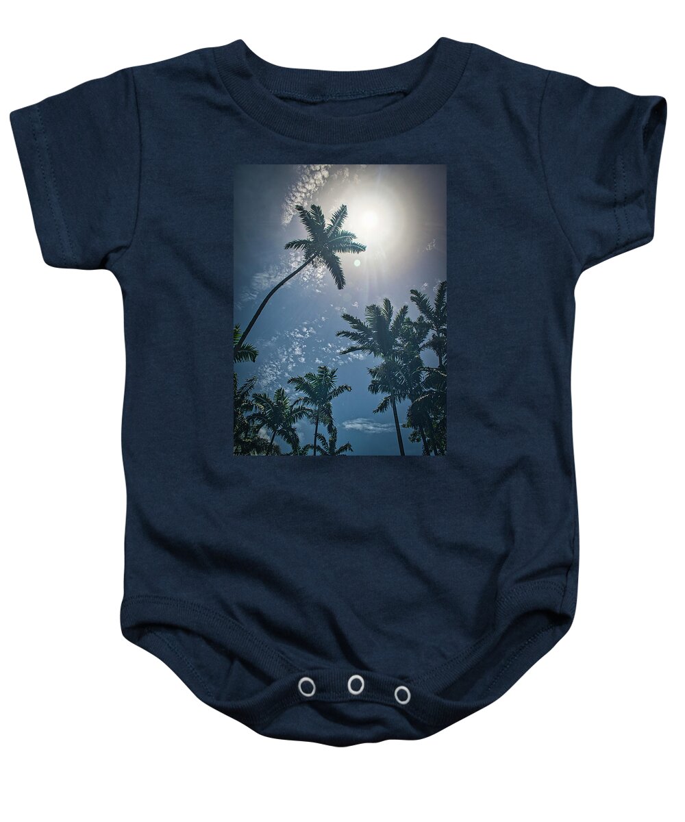 Tree Baby Onesie featuring the photograph Tropical Spotlight by Portia Olaughlin