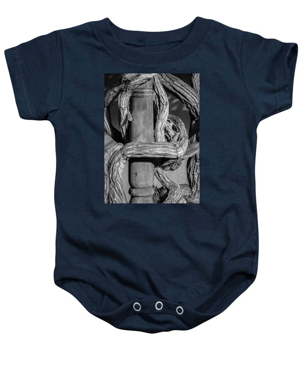 Abstract Baby Onesie featuring the photograph Untitled XVII BW by David Gordon