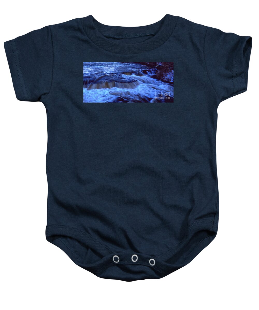 Upper Niagara River Baby Onesie featuring the photograph Water Rush after the Sunset by fototaker Tony