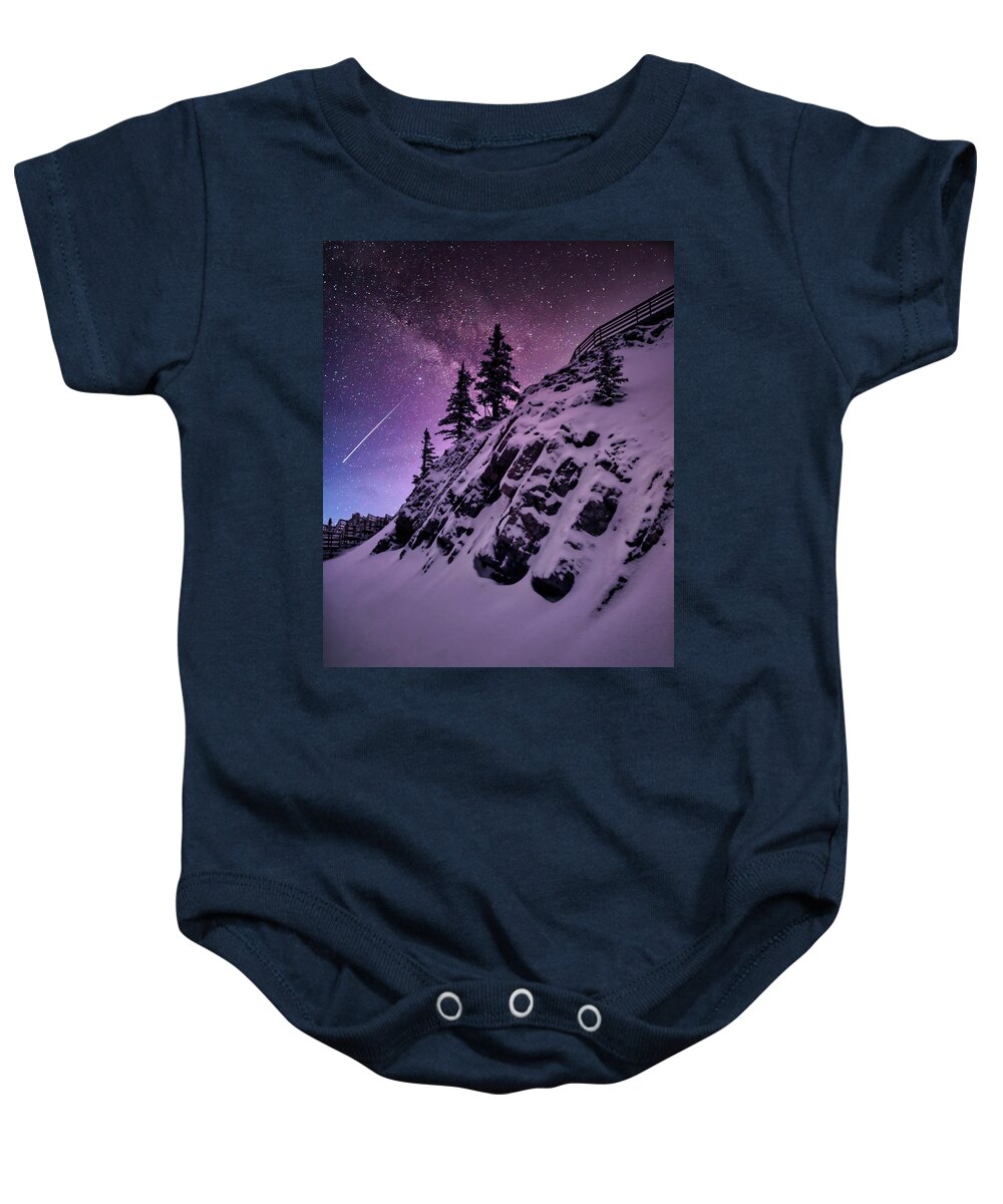 Winter Baby Onesie featuring the photograph Winter night by Thomas Nay