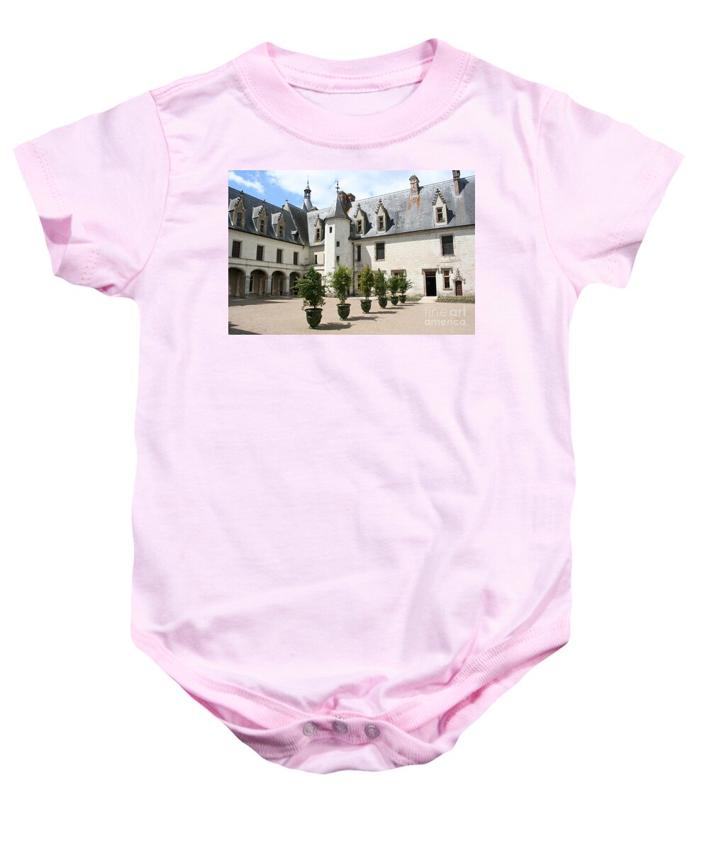 Palace Baby Onesie featuring the photograph Courtyard Chateau Chaumont by Christiane Schulze Art And Photography