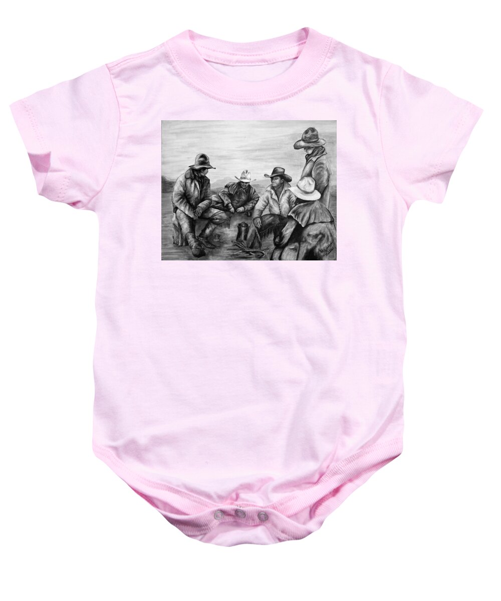 Texas Baby Onesie featuring the drawing Matchless #1 by Erich Grant