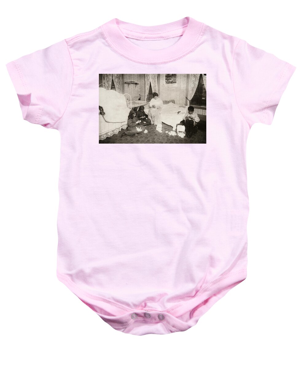 1912 Baby Onesie featuring the photograph Hine Home Industry, 1912 #2 by Granger