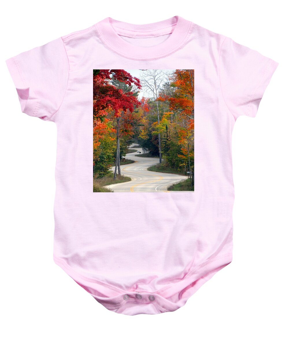 North Port Baby Onesie featuring the photograph Swervy Road at North Port by David T Wilkinson