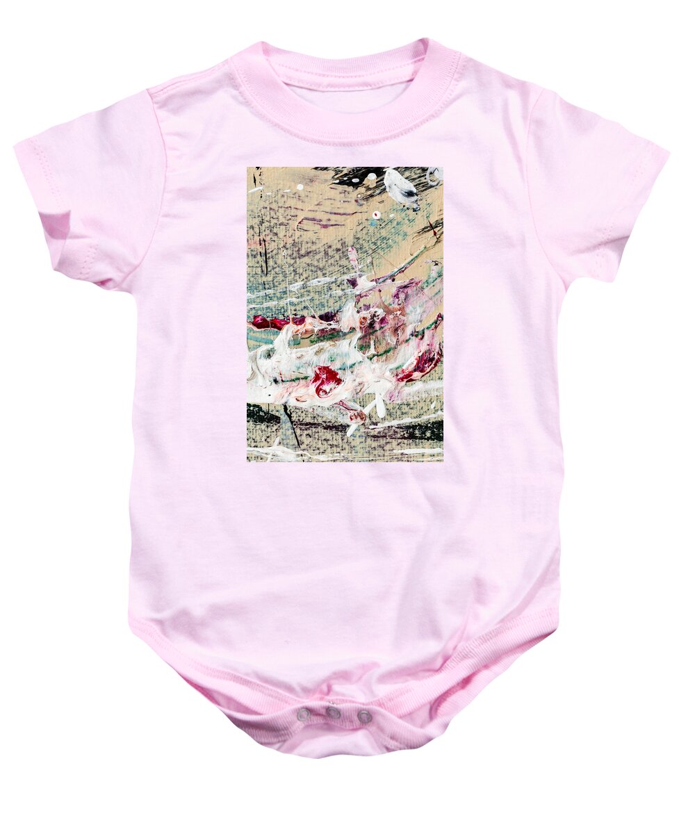 Abstract Baby Onesie featuring the painting Abstract Original Painting Number Eight by Maria Lankina