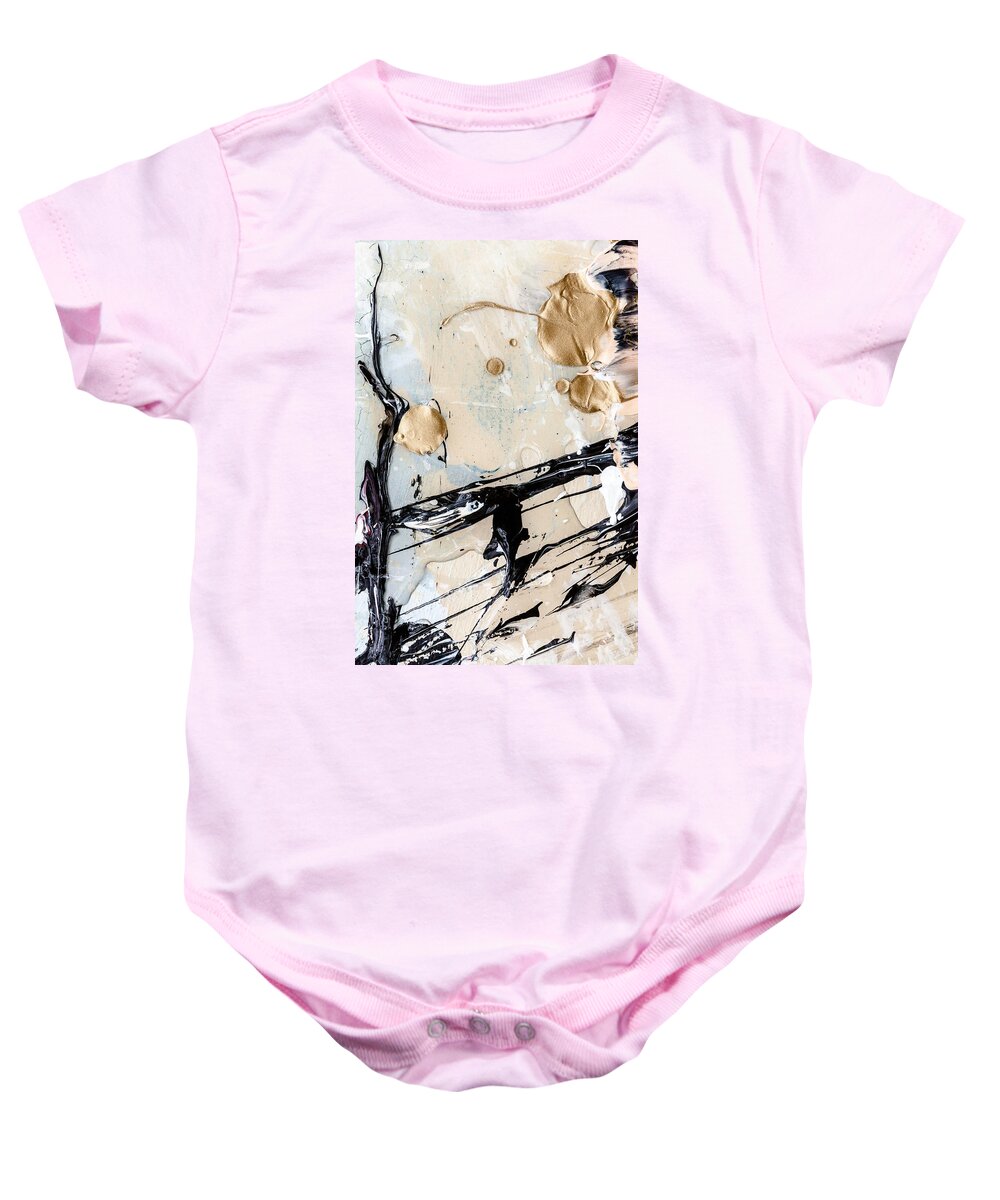 Abstract Baby Onesie featuring the painting Abstract Original Painting Untitled Twelve by Maria Lankina