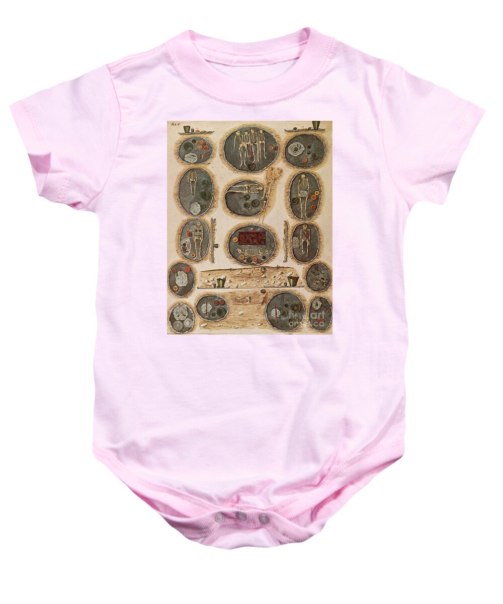 Science Baby Onesie featuring the photograph Ancient Celtic Cemetery Hallstatt by Science Source