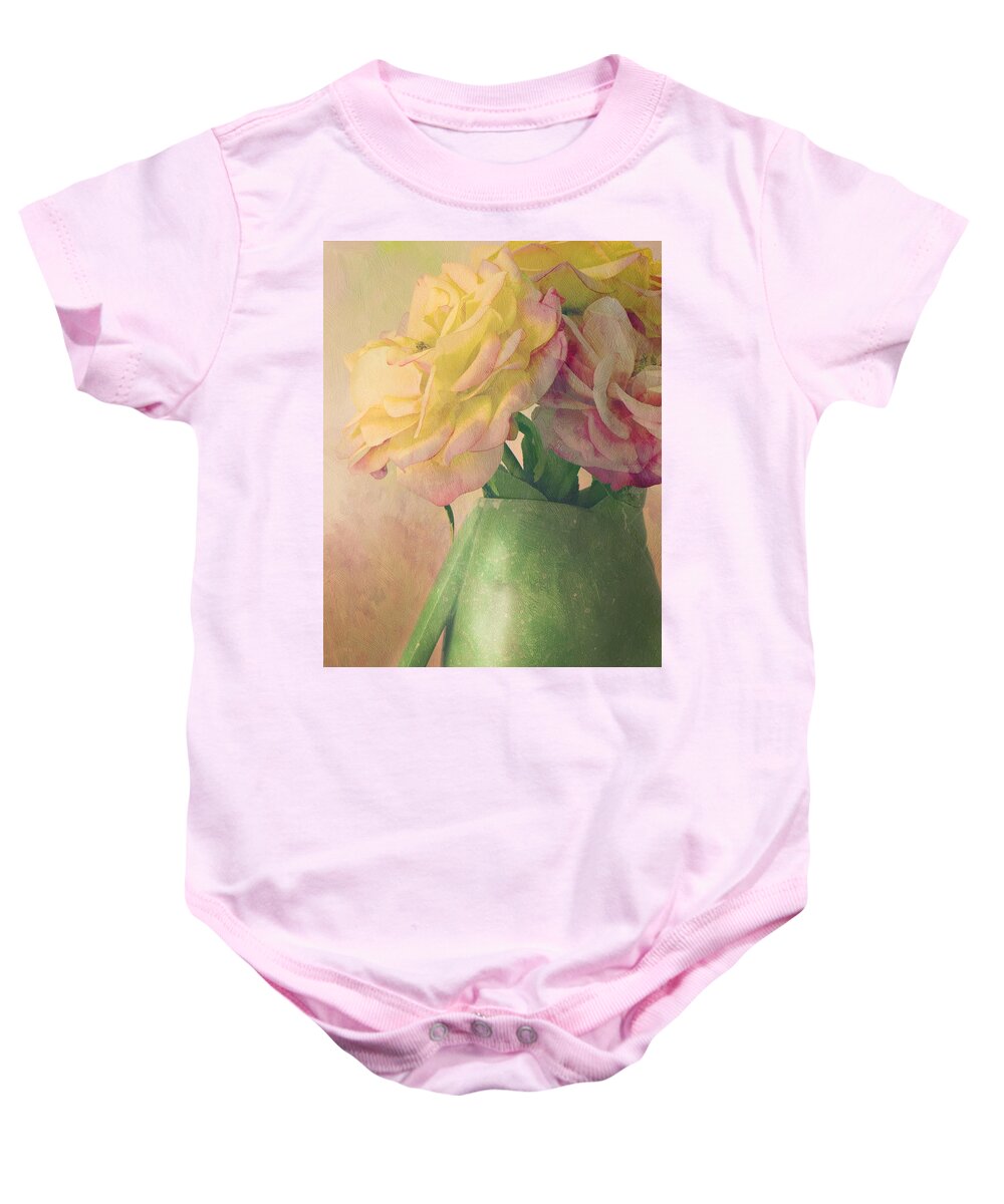 Floral Baby Onesie featuring the photograph Antique Roses by Theresa Tahara