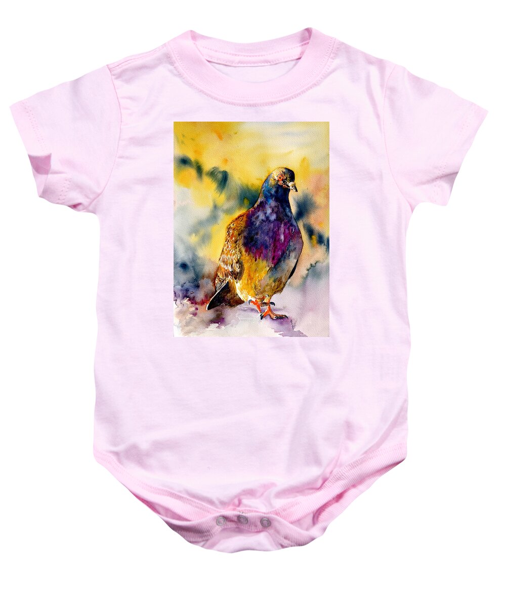 Anytime Anywhere Baby Onesie featuring the painting Anytime Anywhere by Beverley Harper Tinsley