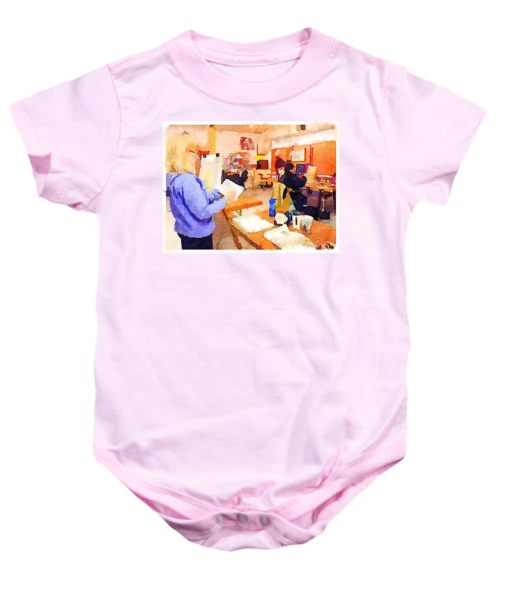 Artist Baby Onesie featuring the digital art Artists by Shannon Grissom