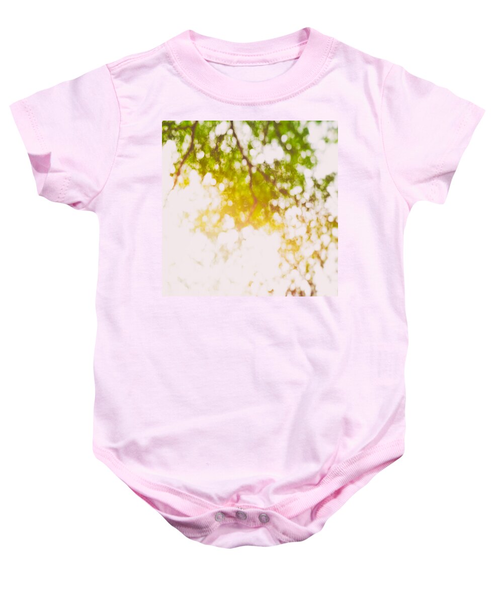 Abstract Baby Onesie featuring the photograph Beneath a tree 14 5195 square by U Schade
