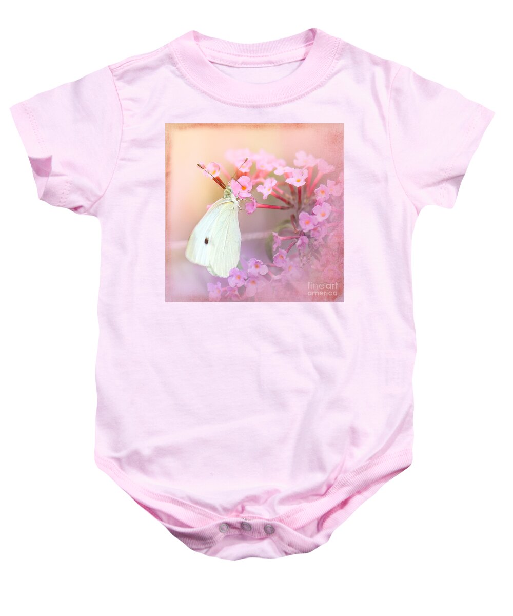 Cabbage White Butterflies Baby Onesie featuring the photograph Butterrfly Joy by Betty LaRue