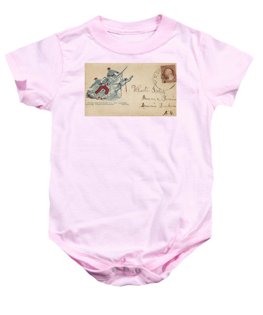 Civil War Baby Onesie featuring the photograph Civil War Letter 23 by Andrew Fare
