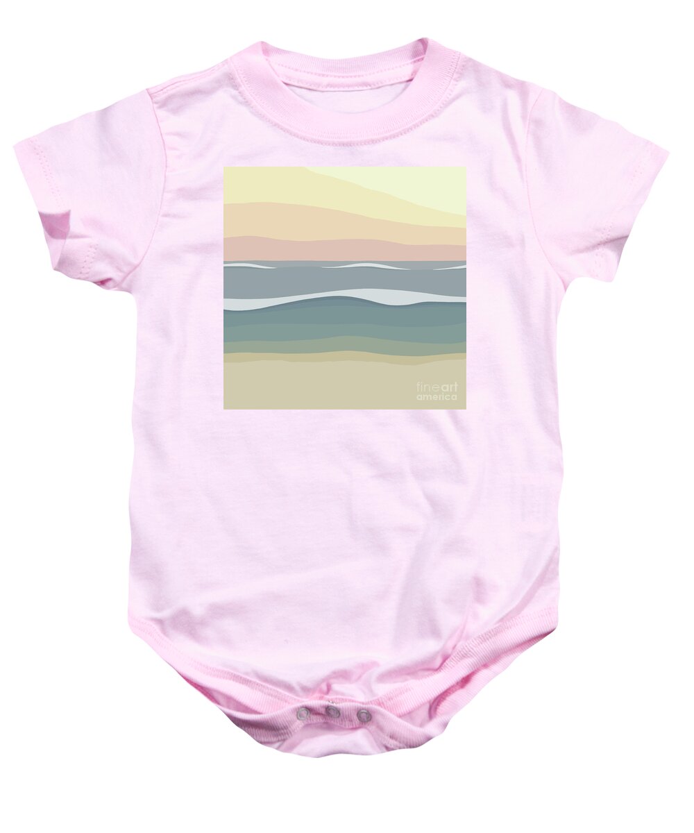 Coast Baby Onesie featuring the painting Coast by Henry Manning
