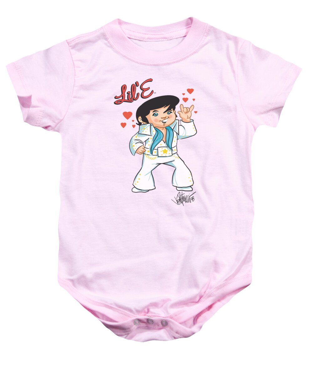  Baby Onesie featuring the digital art Elvis - Lil E by Brand A