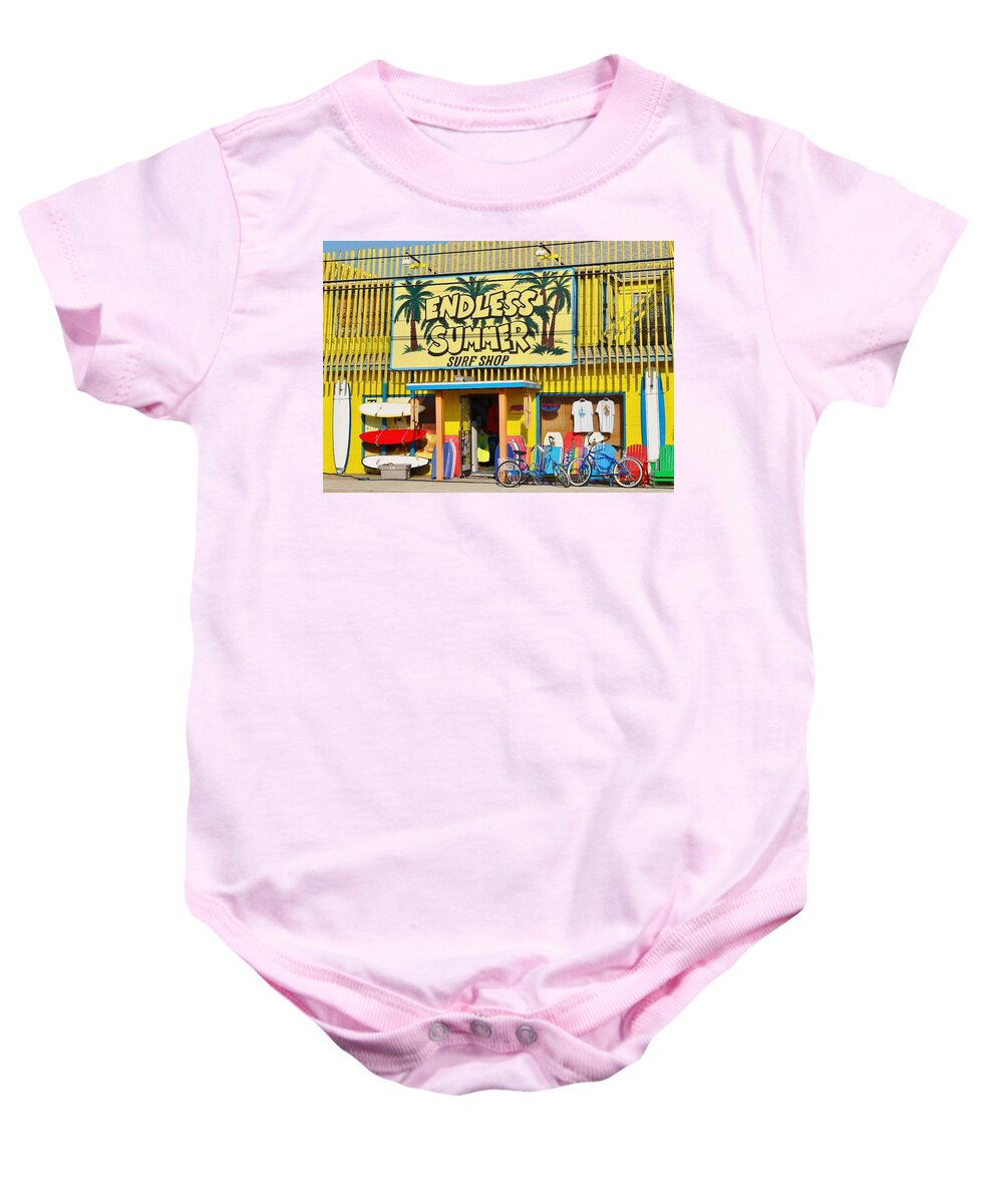 Surfing Baby Onesie featuring the photograph Endless Summer Surf Shop - Ocean City Maryland by Kim Bemis