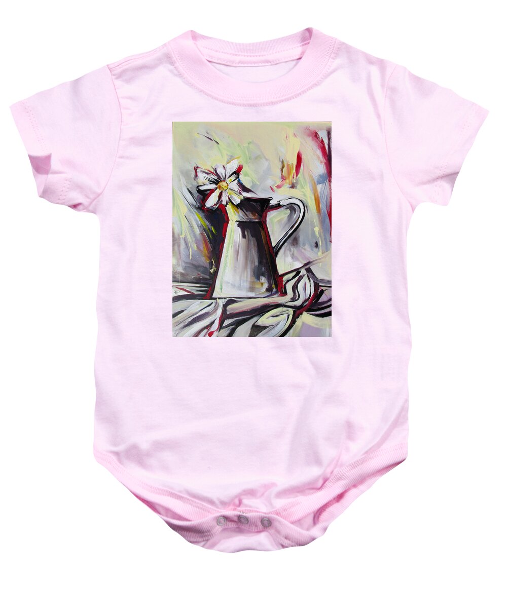 Eye Of The Vase Baby Onesie featuring the painting Eye Of The Vase by John Gholson