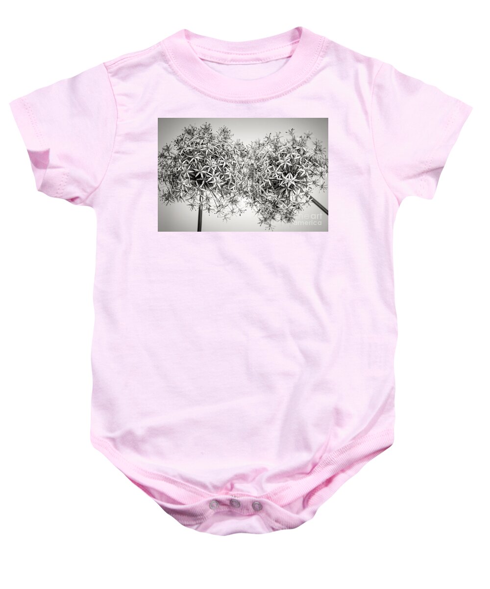 Flower Baby Onesie featuring the photograph Flowering onions by Elena Elisseeva