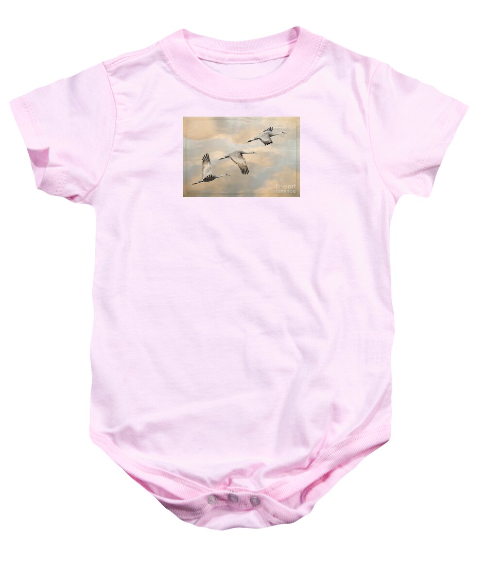 California Baby Onesie featuring the photograph Fly Away by Alice Cahill