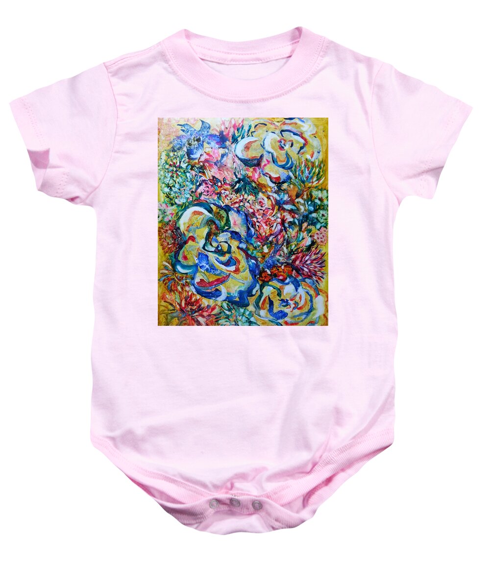 Ksg Baby Onesie featuring the painting Fulfilling Life by Kim Shuckhart Gunns