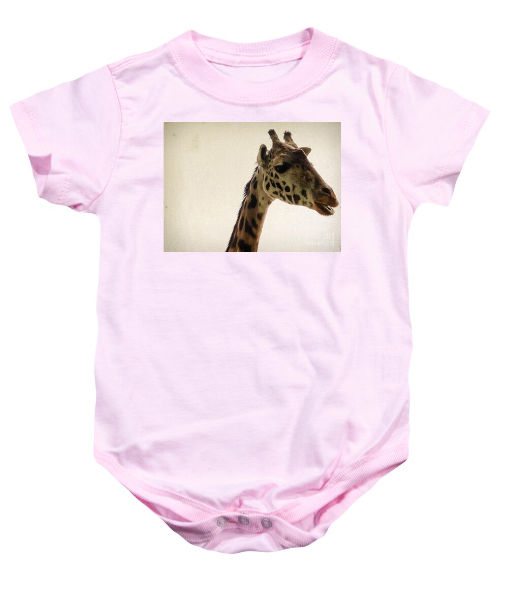 Wildlife Baby Onesie featuring the photograph Giraffe 2 by Andrea Anderegg
