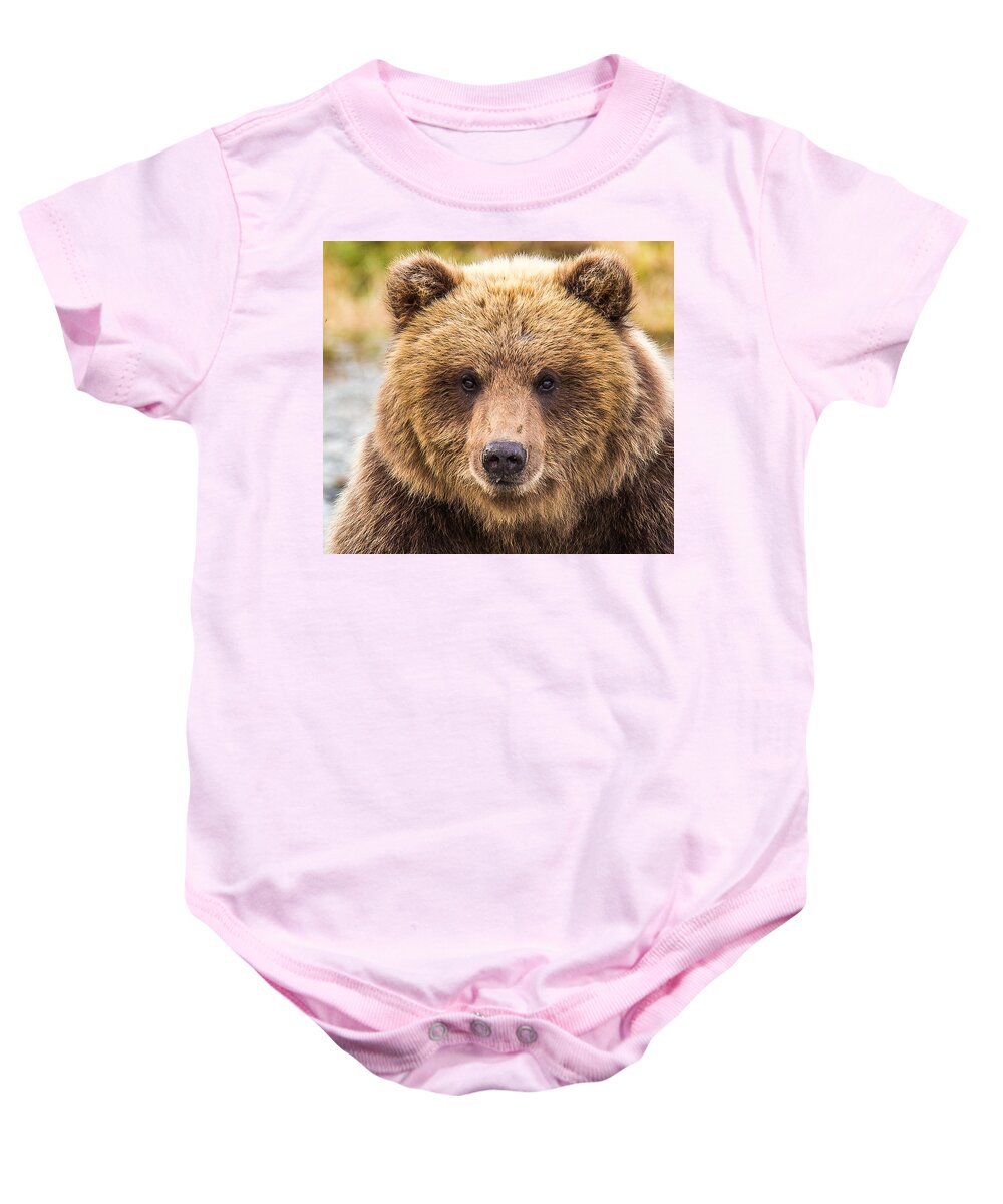 Bear Baby Onesie featuring the photograph Glacier Cub by Kevin Dietrich