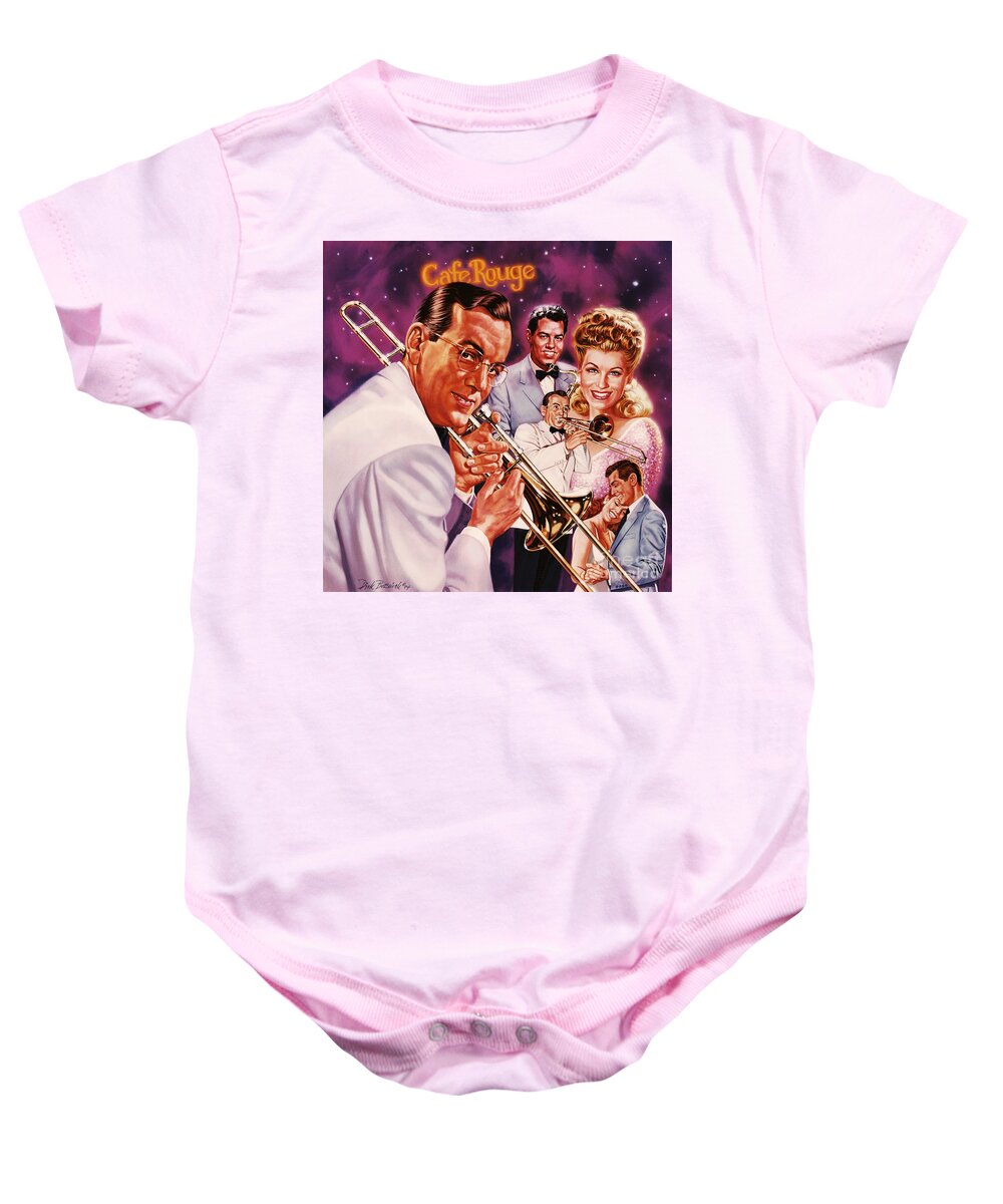 Portrait Baby Onesie featuring the painting Glenn Miller by Dick Bobnick