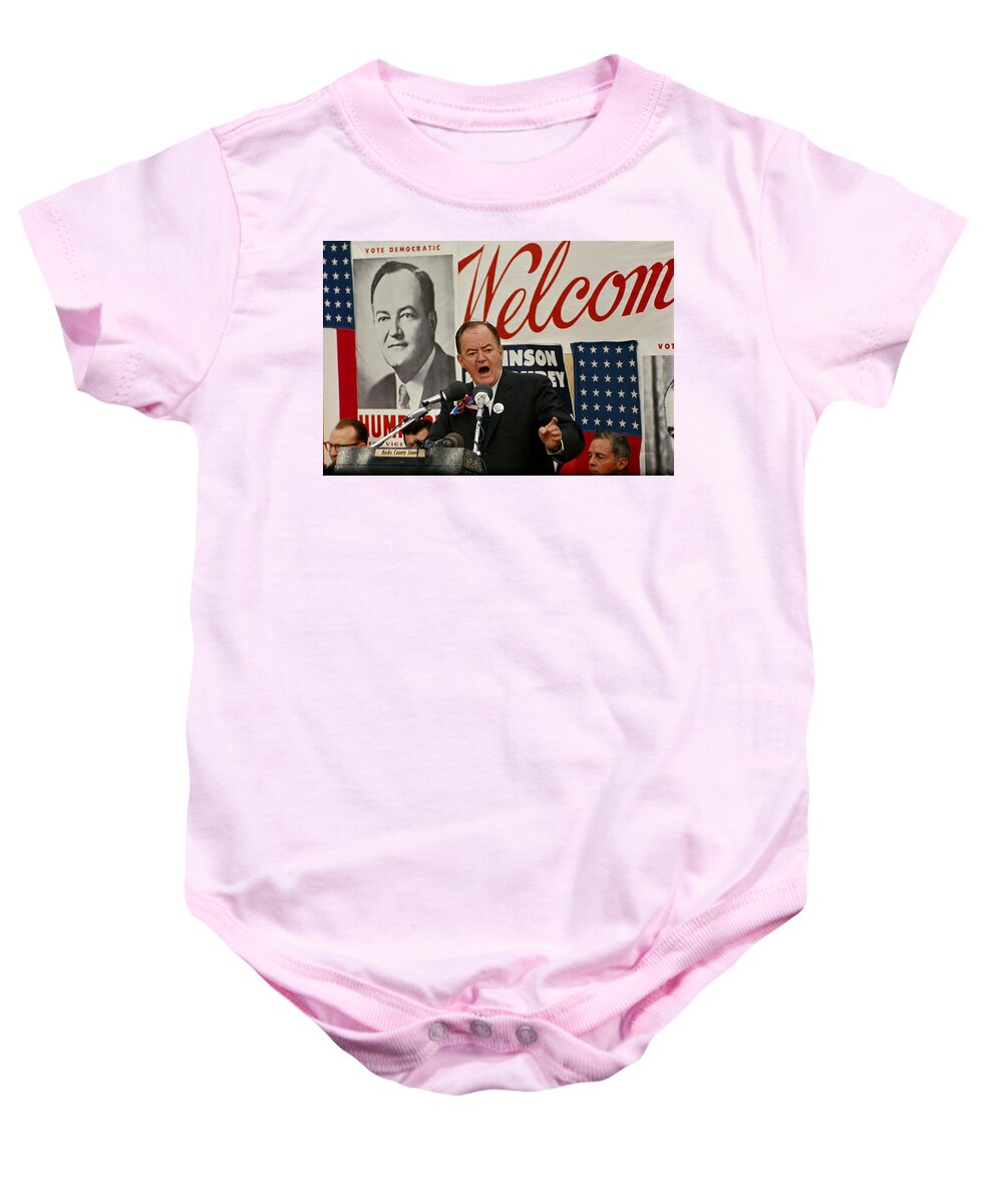 Person Baby Onesie featuring the photograph Hubert Humphrey by Jack Rosen