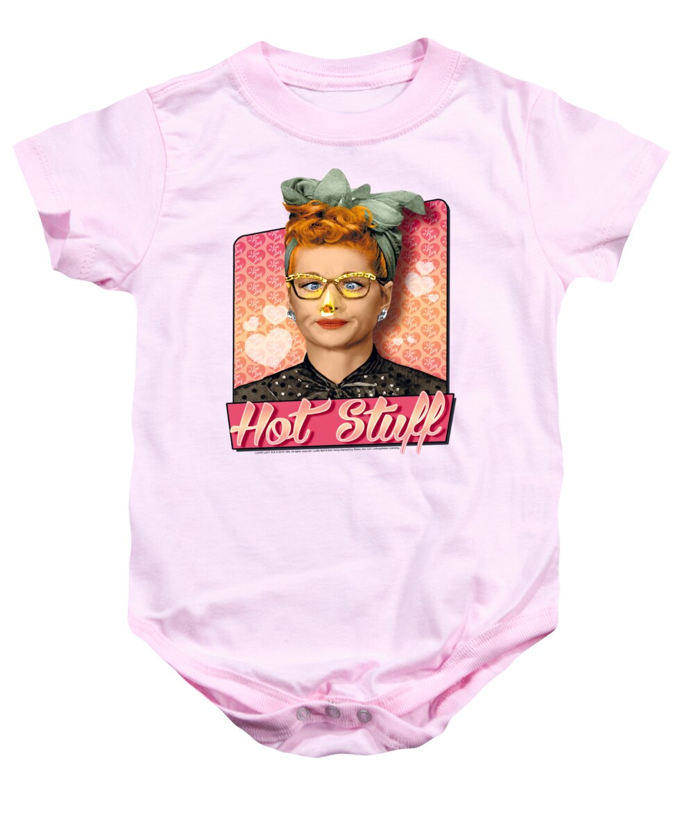  Baby Onesie featuring the digital art I Love Lucy - Hot Stuff by Brand A